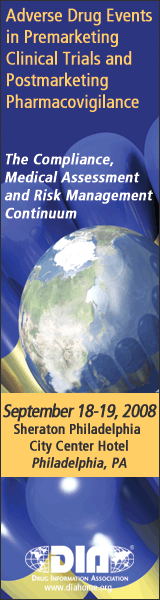 DIA Adverse Drug Events Sept. 18 - 19 2008
